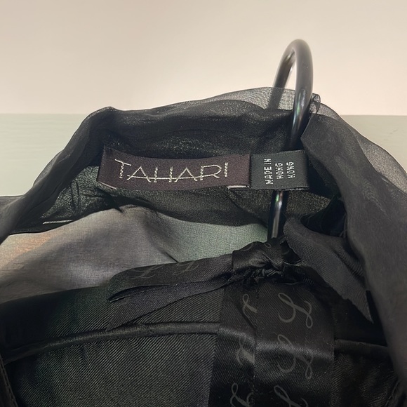 Tahari Black Dress Size 6 with Chiffon Jacket - Picture 6 of 6